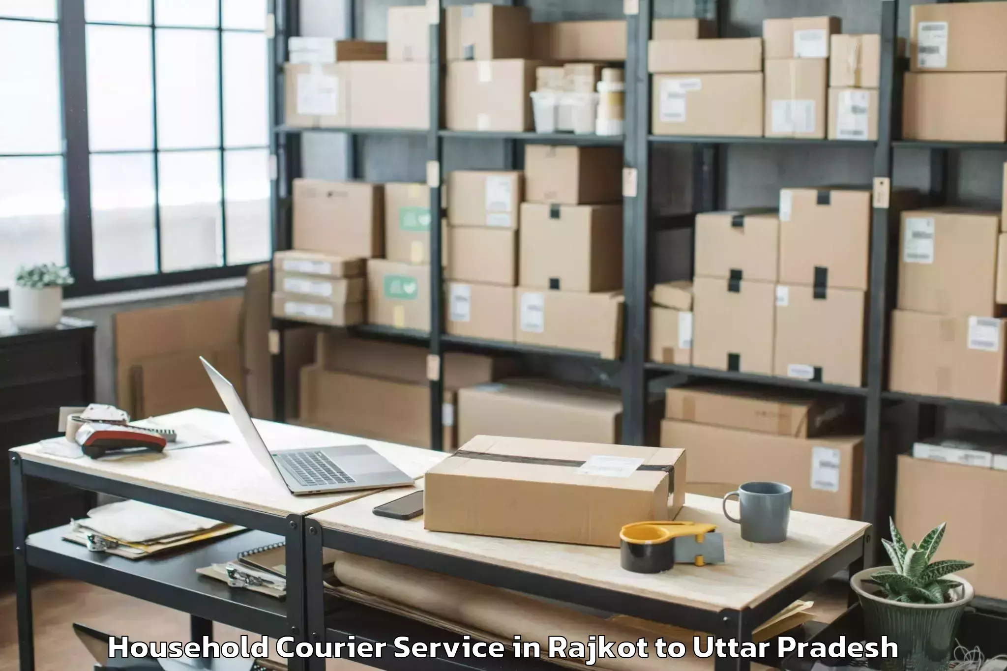 Affordable Rajkot to Rasulabad Household Courier